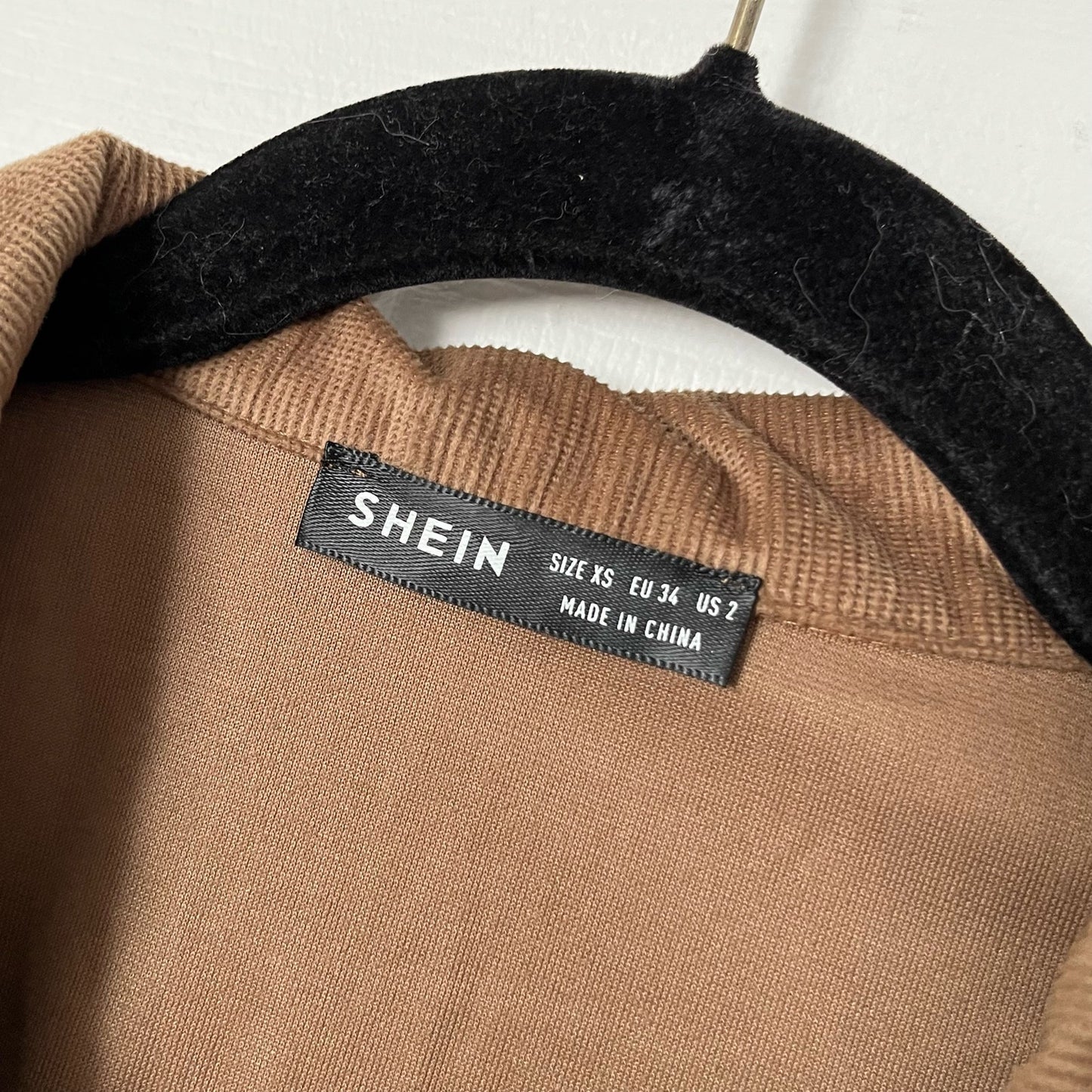 Shein Corduroy-Style Zip Top - Size XS