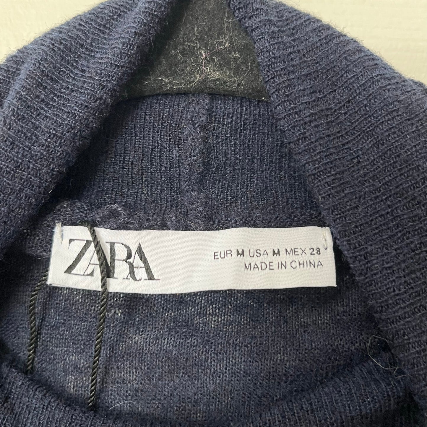 Zara Distressed Hem Wool/Alpaca Blend Turtleneck Sweater - Size M