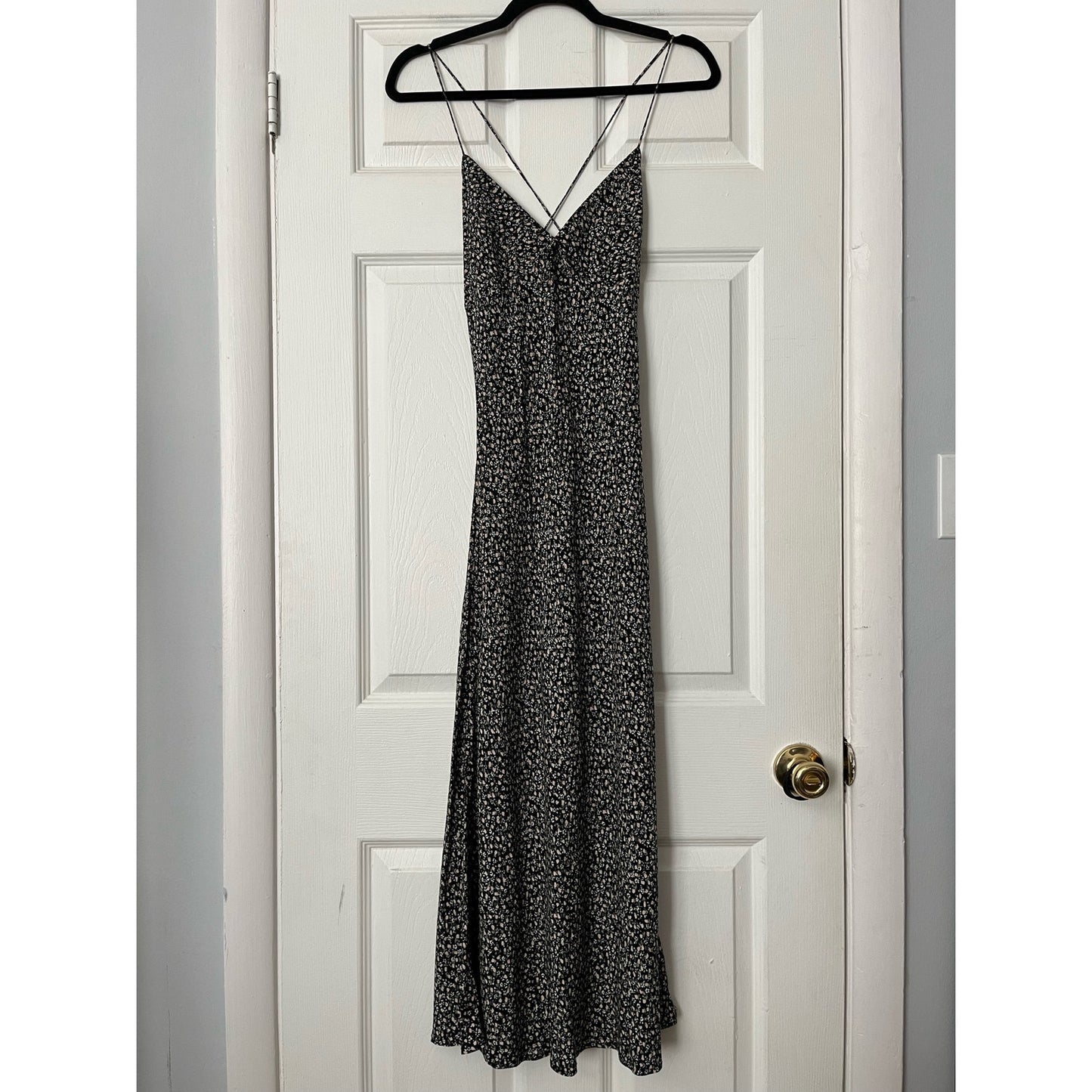 Beige Botany Floral Tie-Back Dress - Size M