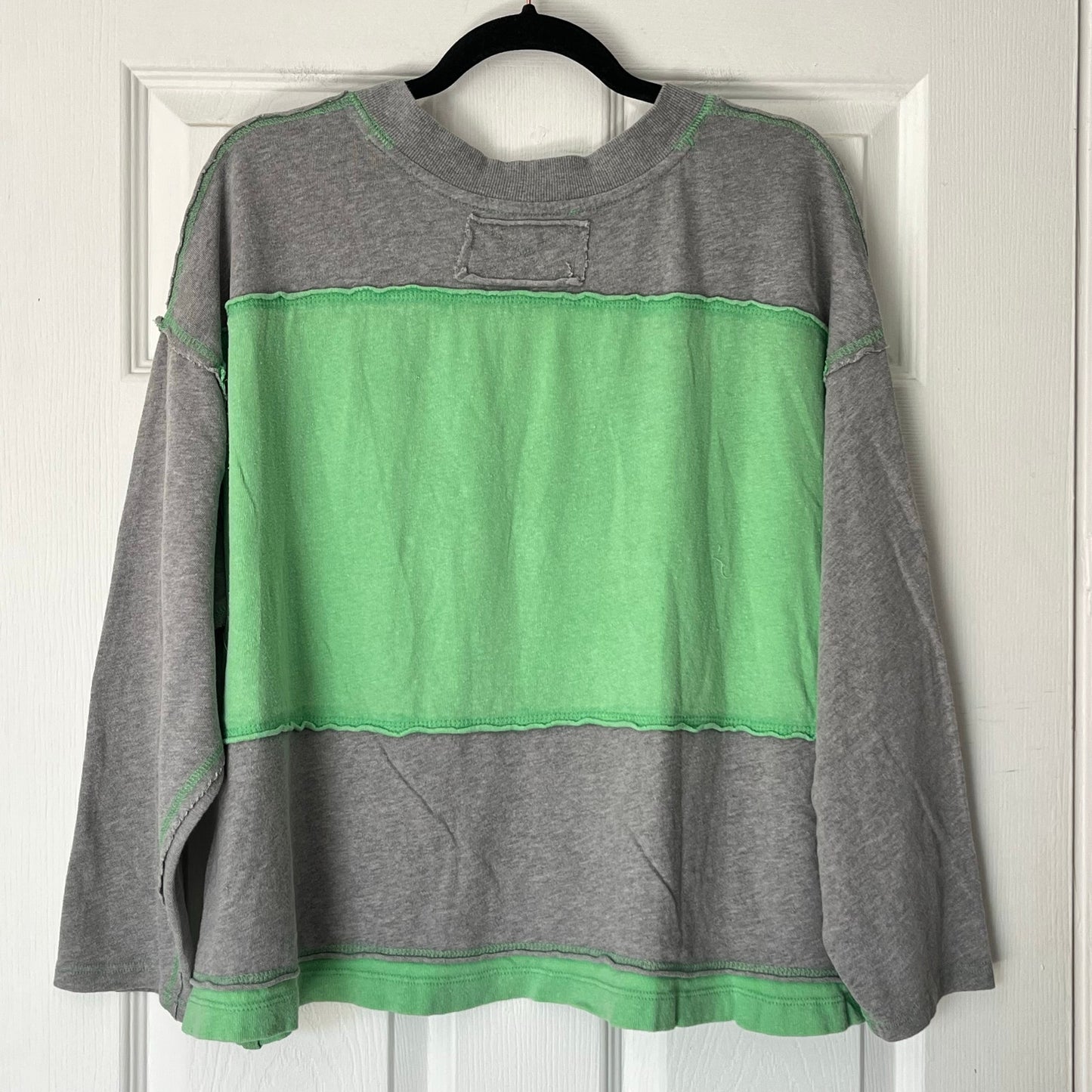 Free People We the Free Raw-Edge Striped Top - Size S