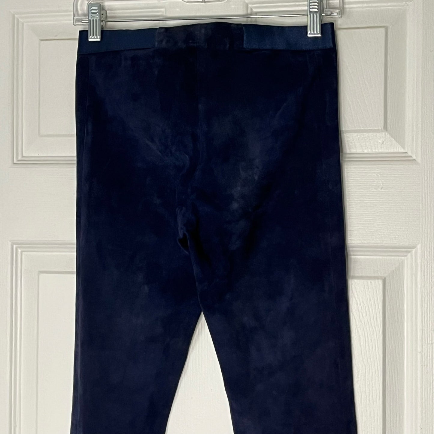 Alice + Olivia Lambskin Suede Zip-Front Skinny Pants - Size 4