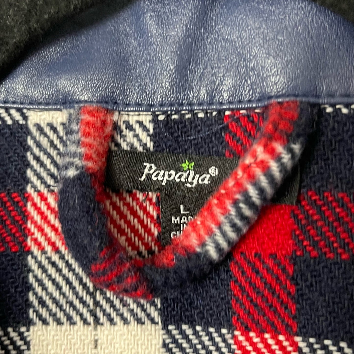 Papaya Cropped Plaid Jacket - Size L