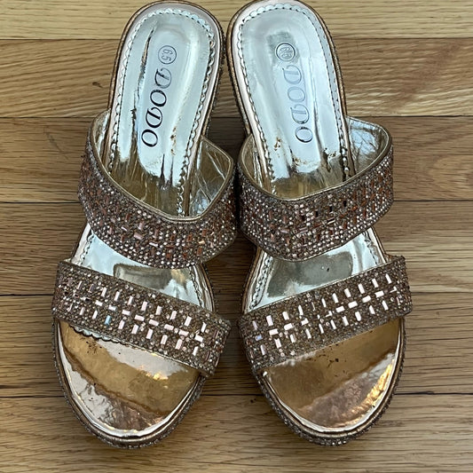 Dodo Gold Platform Wedges - Size 6.5