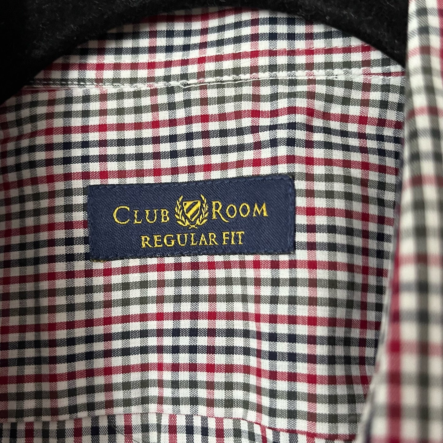 Club Room Regular Fit Plaid Button-Down Shirt - NWT - Size 17 1/2 (34/35)