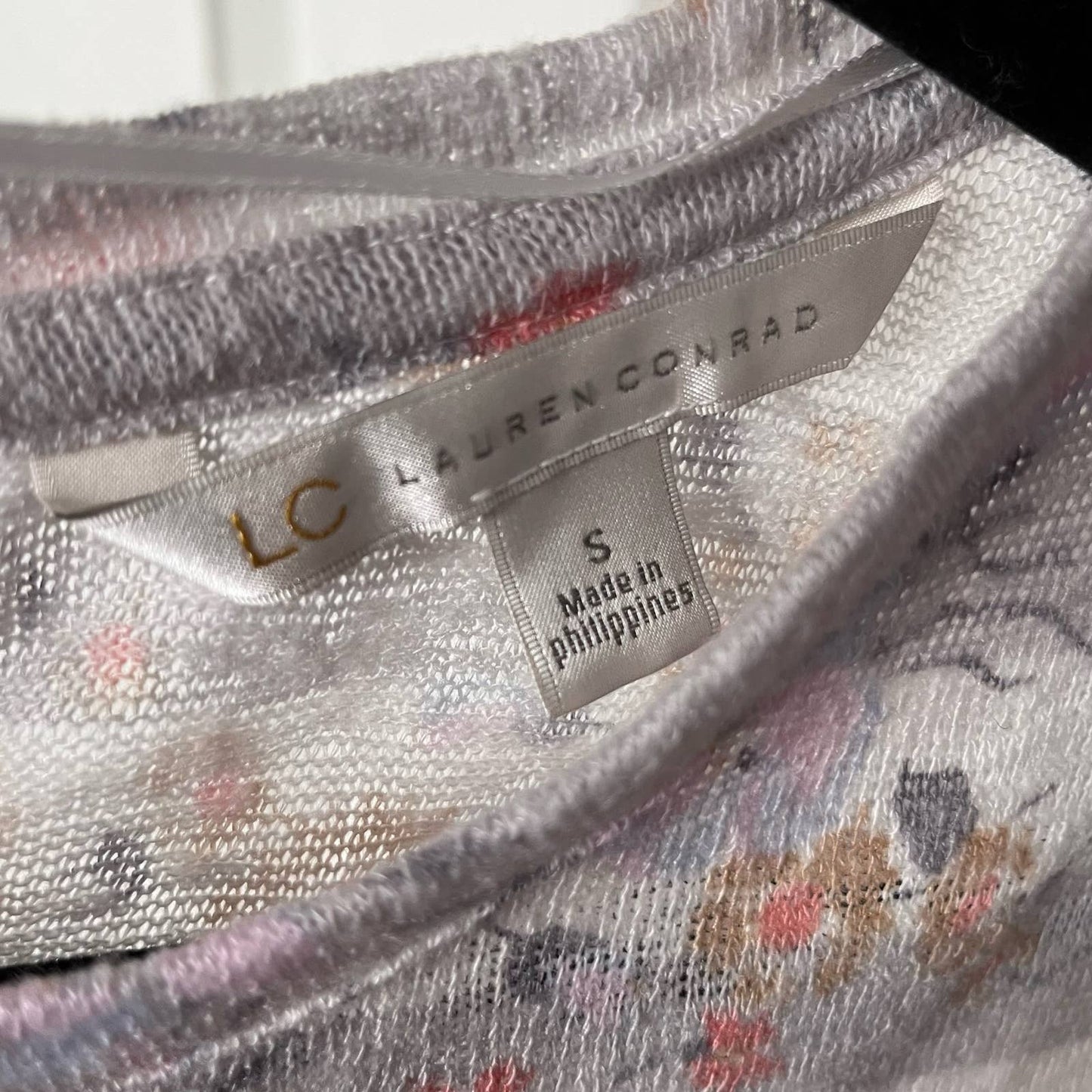 LC Lauren Conrad Floral Striped Sweater - Size S