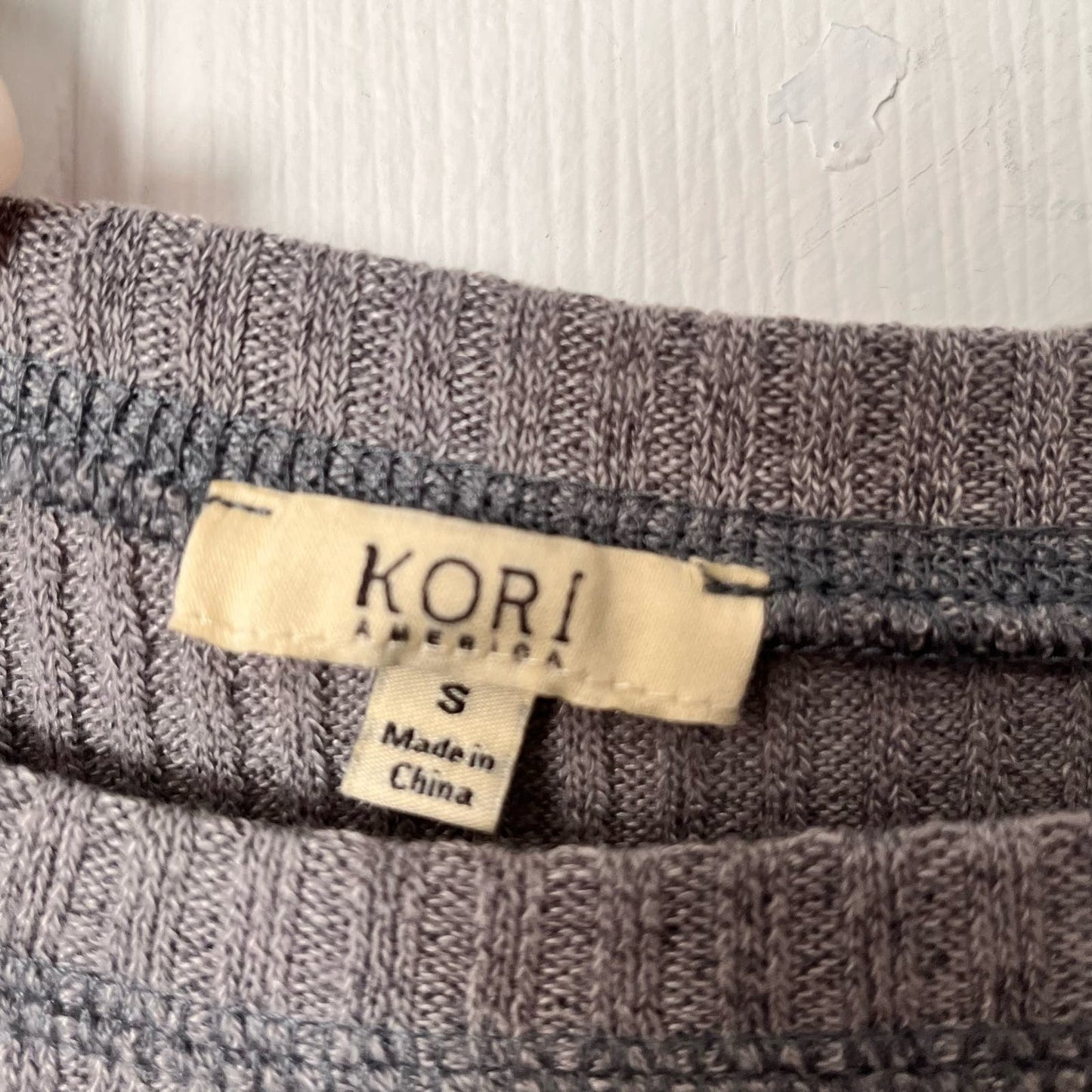 Kori America Ribbed Raglan Knit Top - Size S