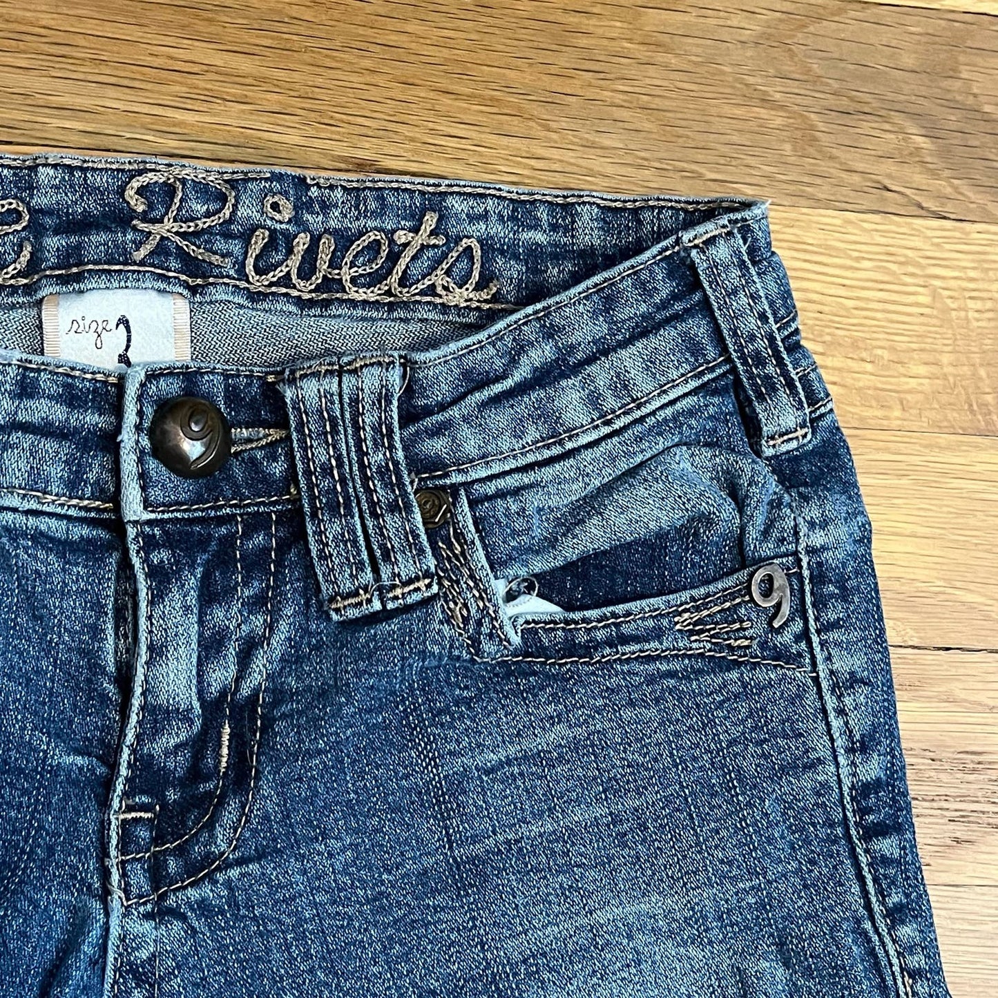 Nine Rivets Super Low Rise Skinny Jeans - Size 3