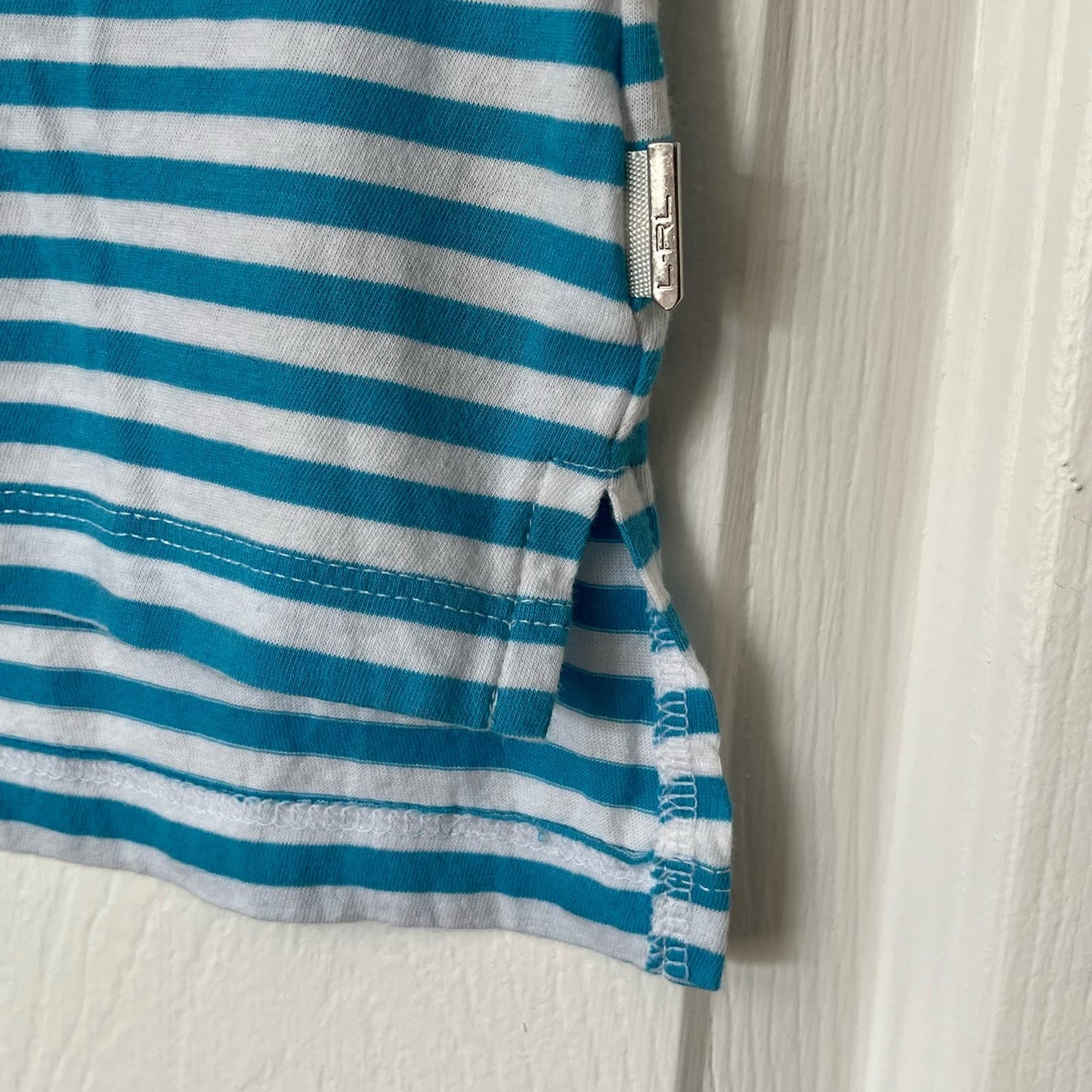 Lauren Ralph Lauren Striped Henley Tee - Size XS