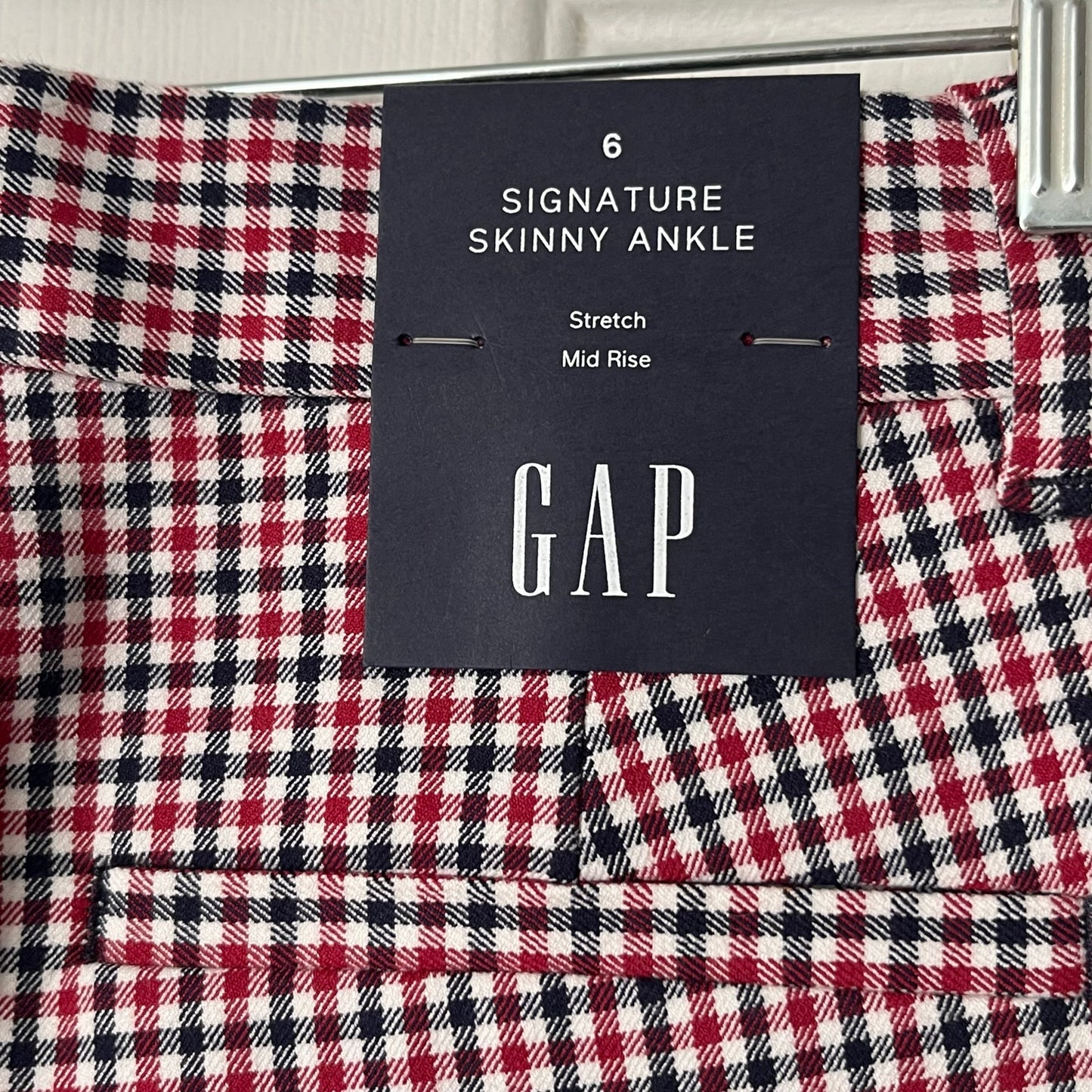 Gap Signature Skinny Ankle Checkered Pants - Size 6