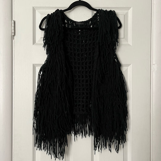 Mezzanine Fringed Open Knit Vest - Size UNKNOWN