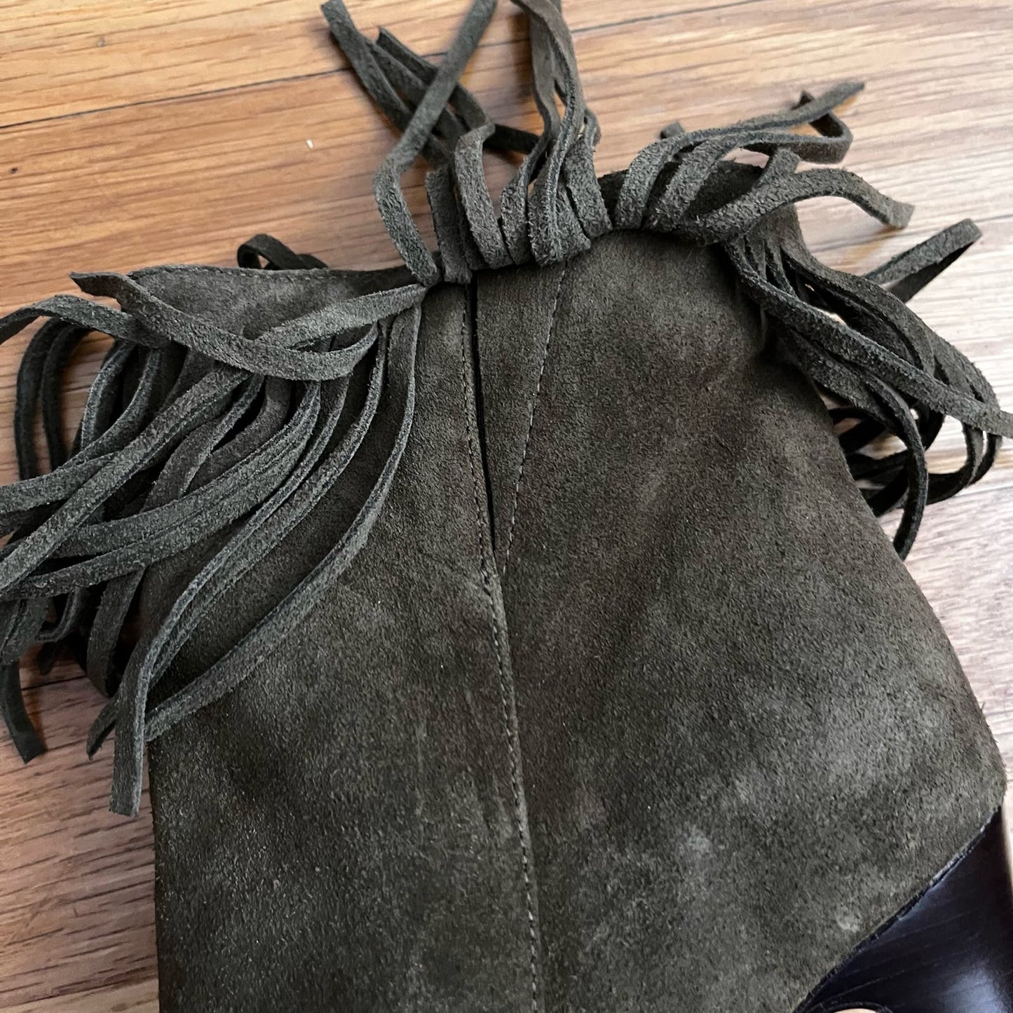 Joie Suede Fringed Ankle Boots - Size 37