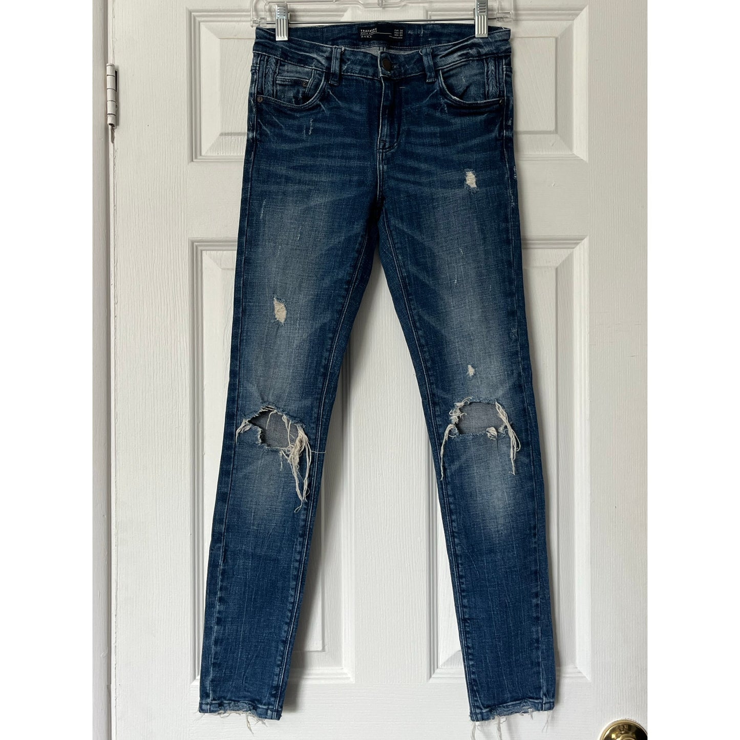 Zara Trafaluc Distressed Skinny Jeans - Size 4