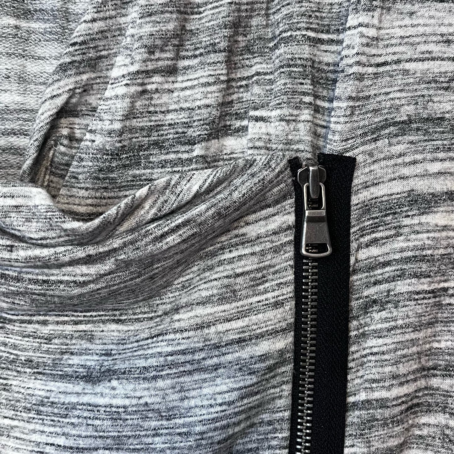 Lou & Grey Zip-Front Space-Dyed Cardigan - Size XS