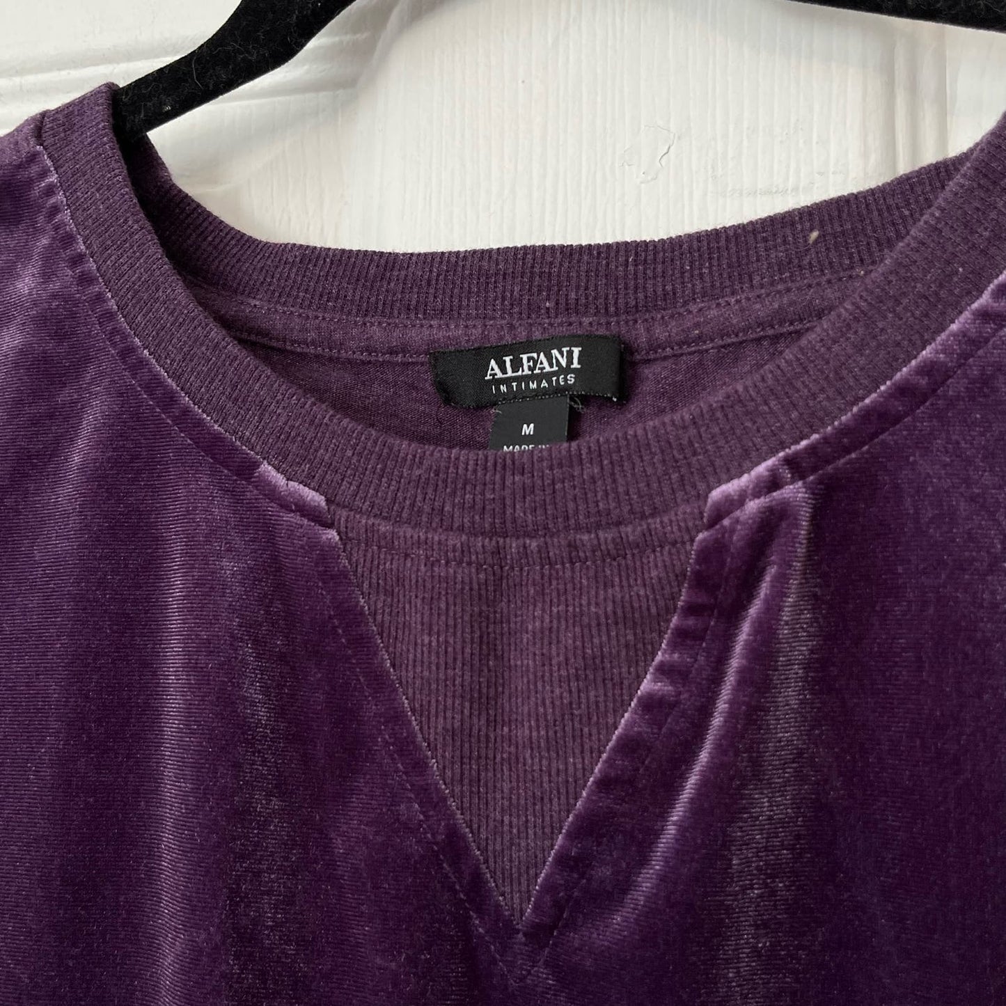 Alfani Intimates Velour Sweatshirt - Size M