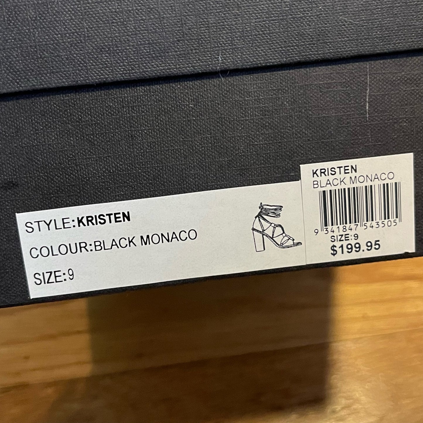 Tony Bianco 'Kristen' Lace-Up Leather Block Heels - Size 9 - NIB