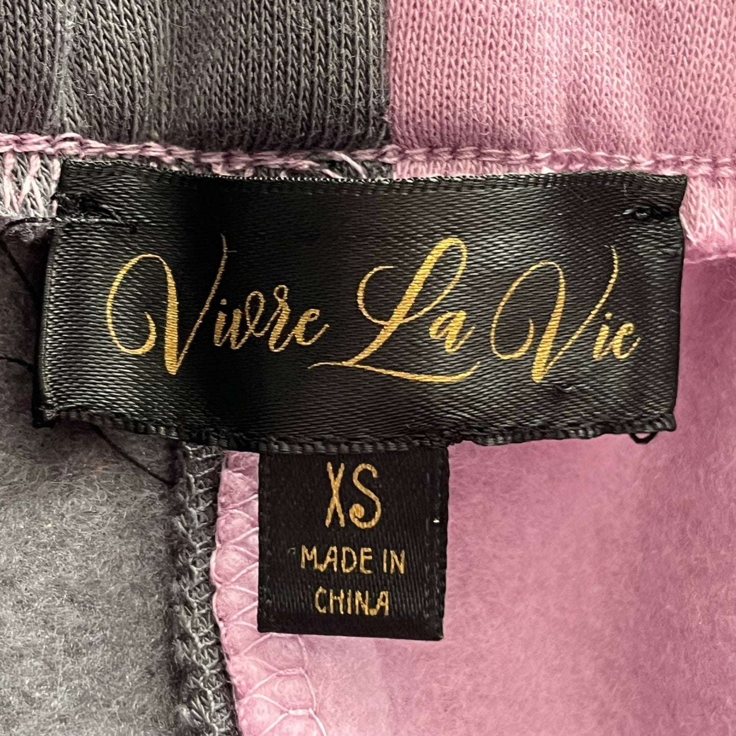 Vivre La Vie Bicolor Sweatpants - Size XS