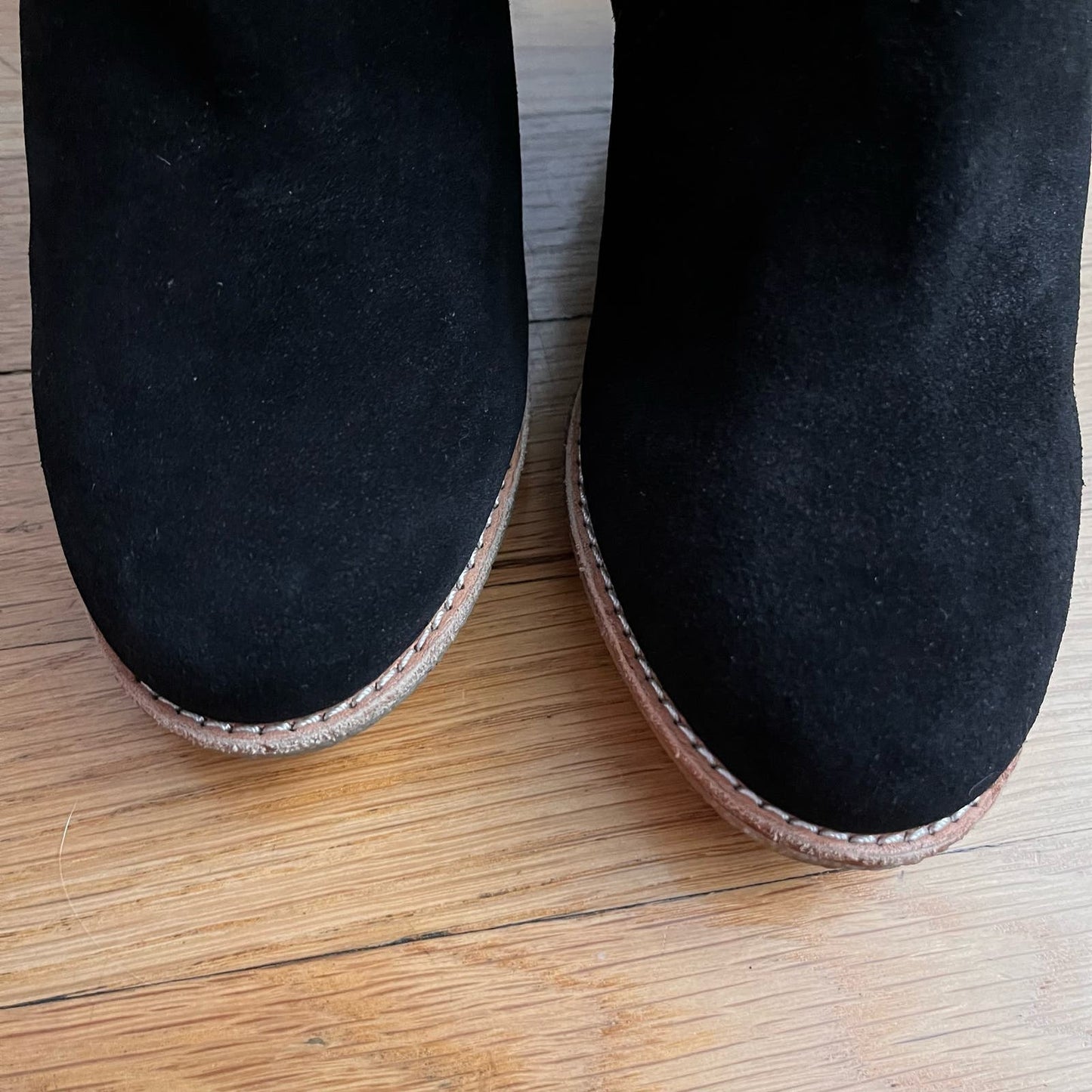 Joie Suede Sherpa-Lined Knee High Wedge Boots - Size 37 (ESTIMATED)