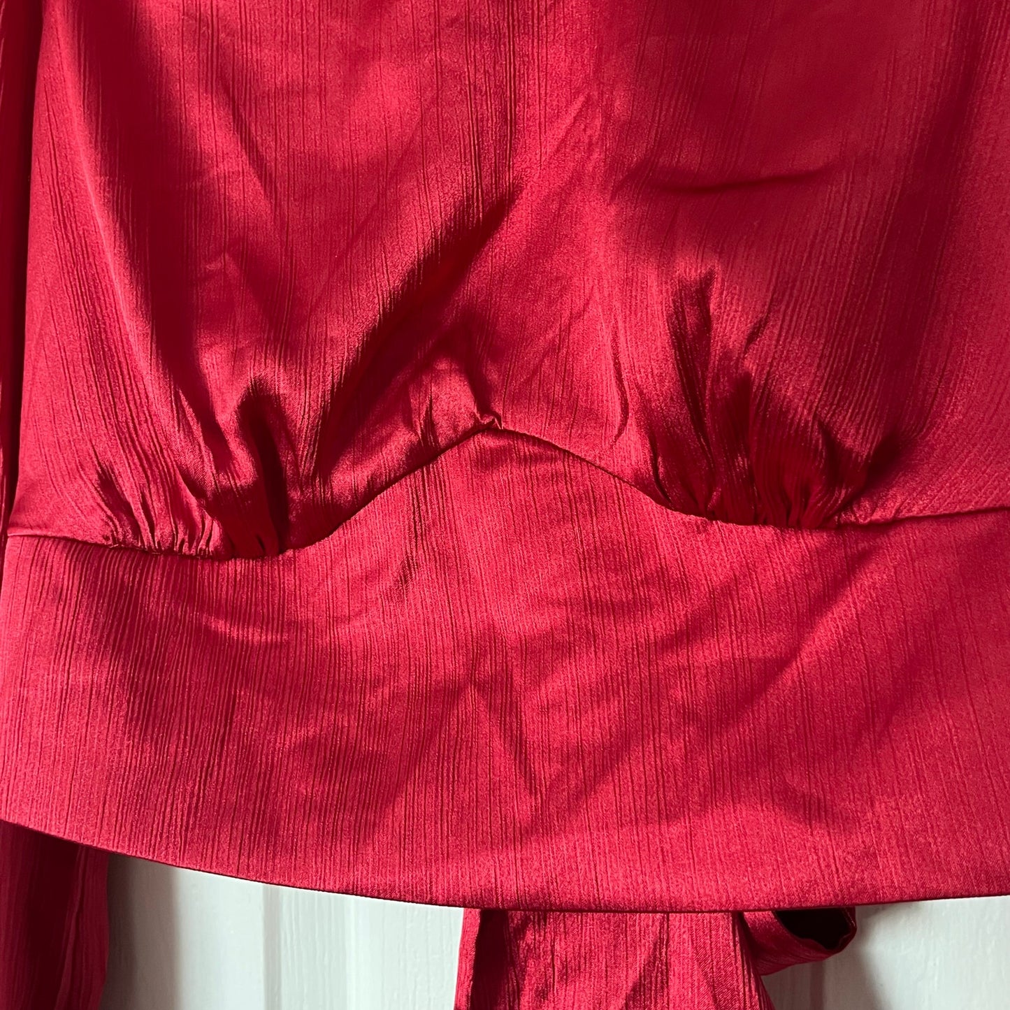 ASTR The Label Cropped Open Back Blouse - Size L