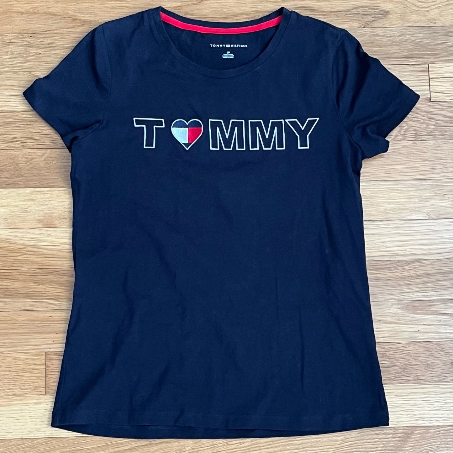 Tommy Hilfiger Heart Logo Tee - Size S
