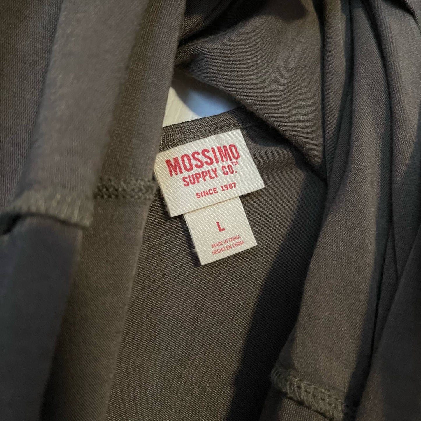 Mossimo V-Back Long Sleeve Tee - Size L