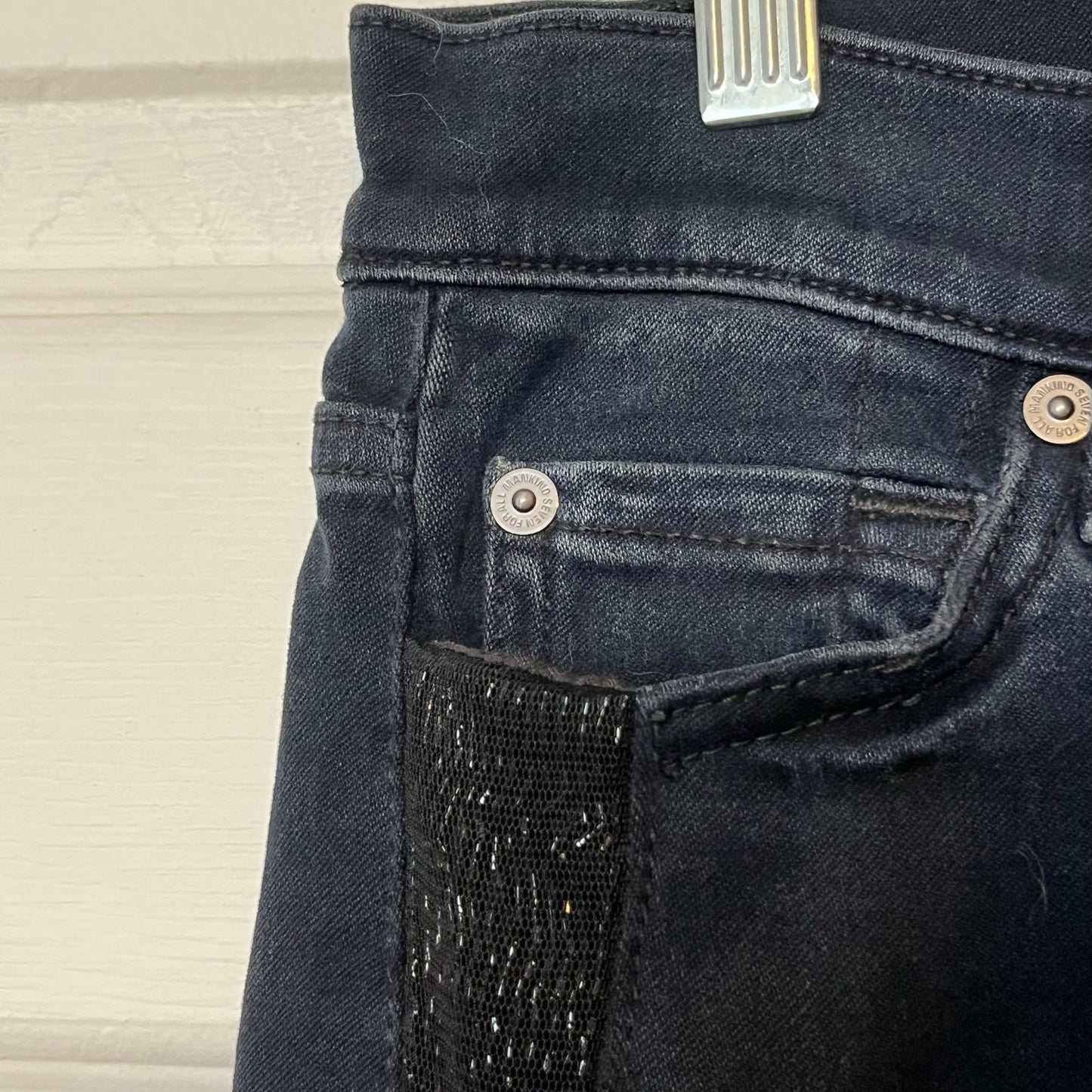 7 for All Mankind The Skinny Beaded Inset Jeans - Size 28