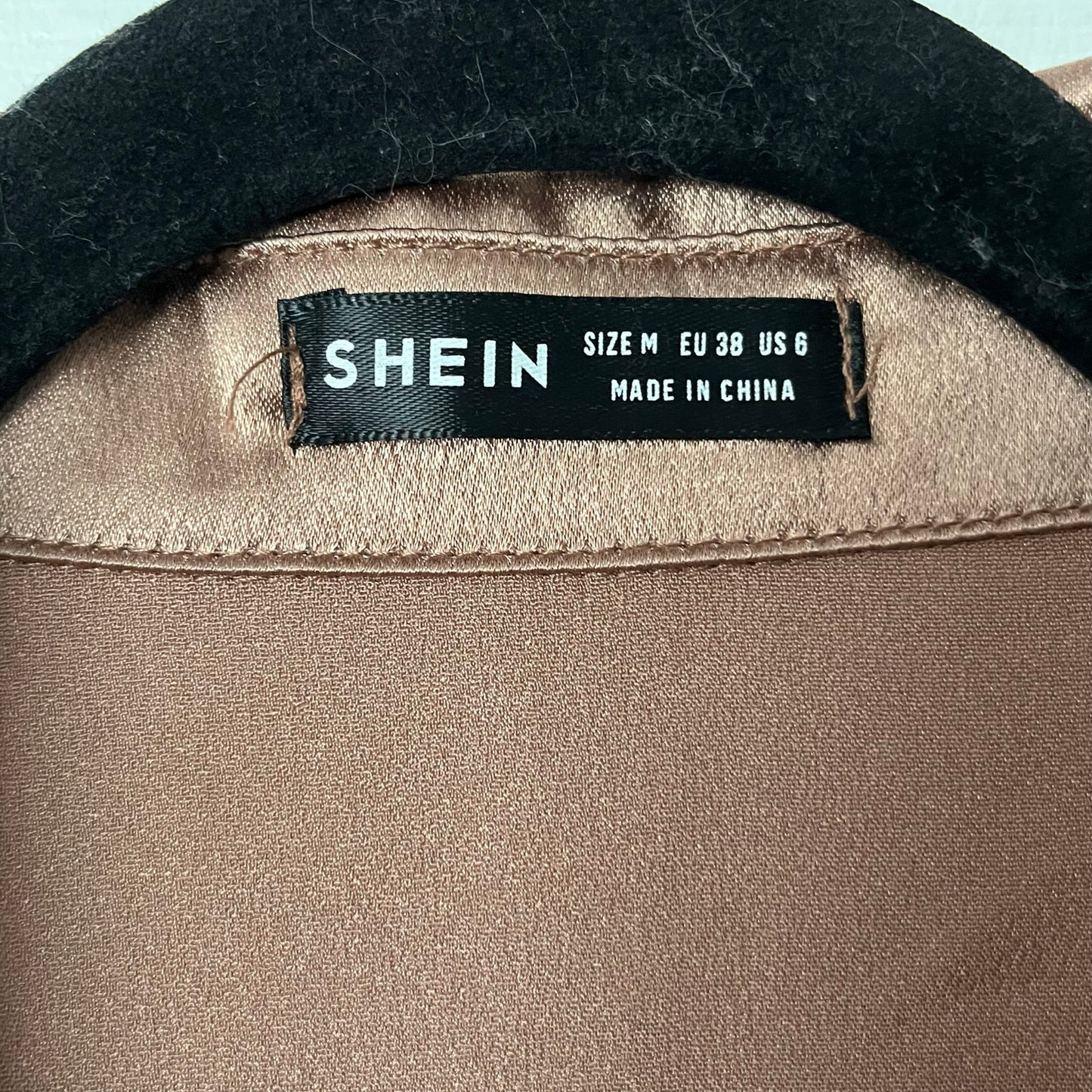 Shein Button-Down Silky Blouse - Size M