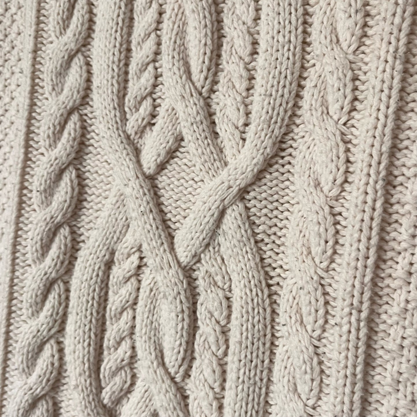 Lauren Ralph Lauren Button-Neck Cable Knit Sweater - Size XS