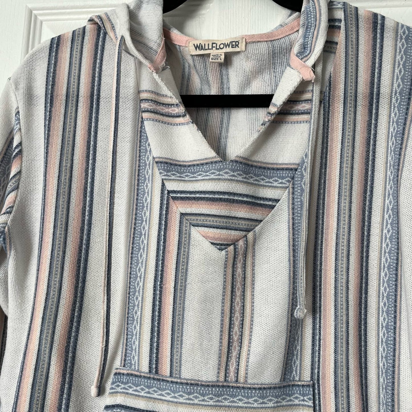 Wallflower Hooded Thin Striped Sweater - Size L