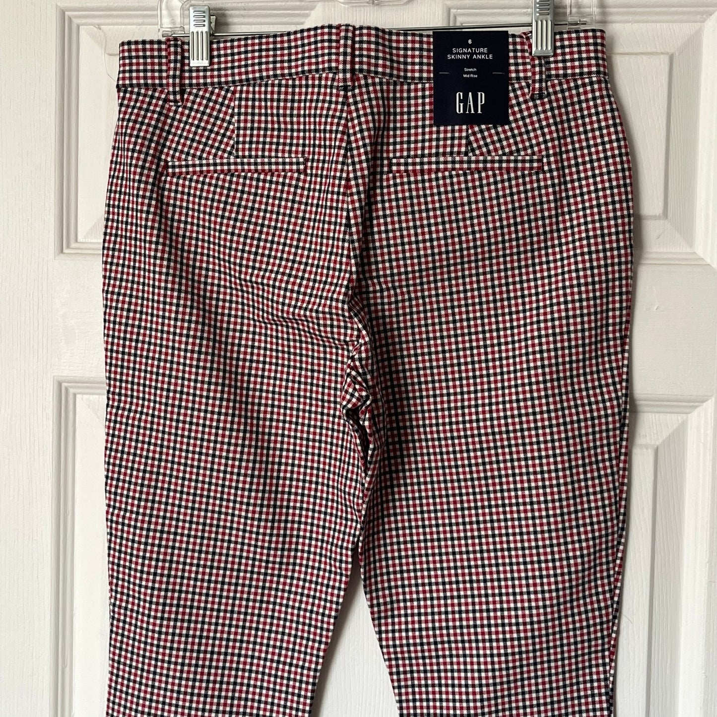 Gap Signature Skinny Ankle Checkered Pants - Size 6