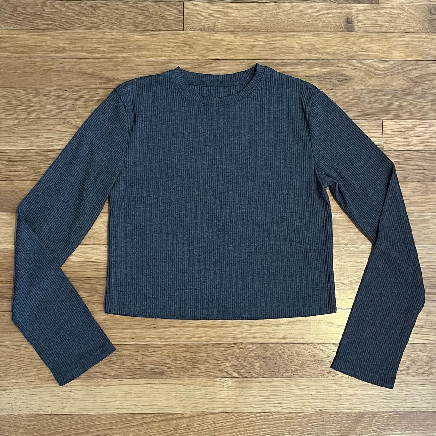 Ribbed Scoop Neck Top - Size UNKNOWN