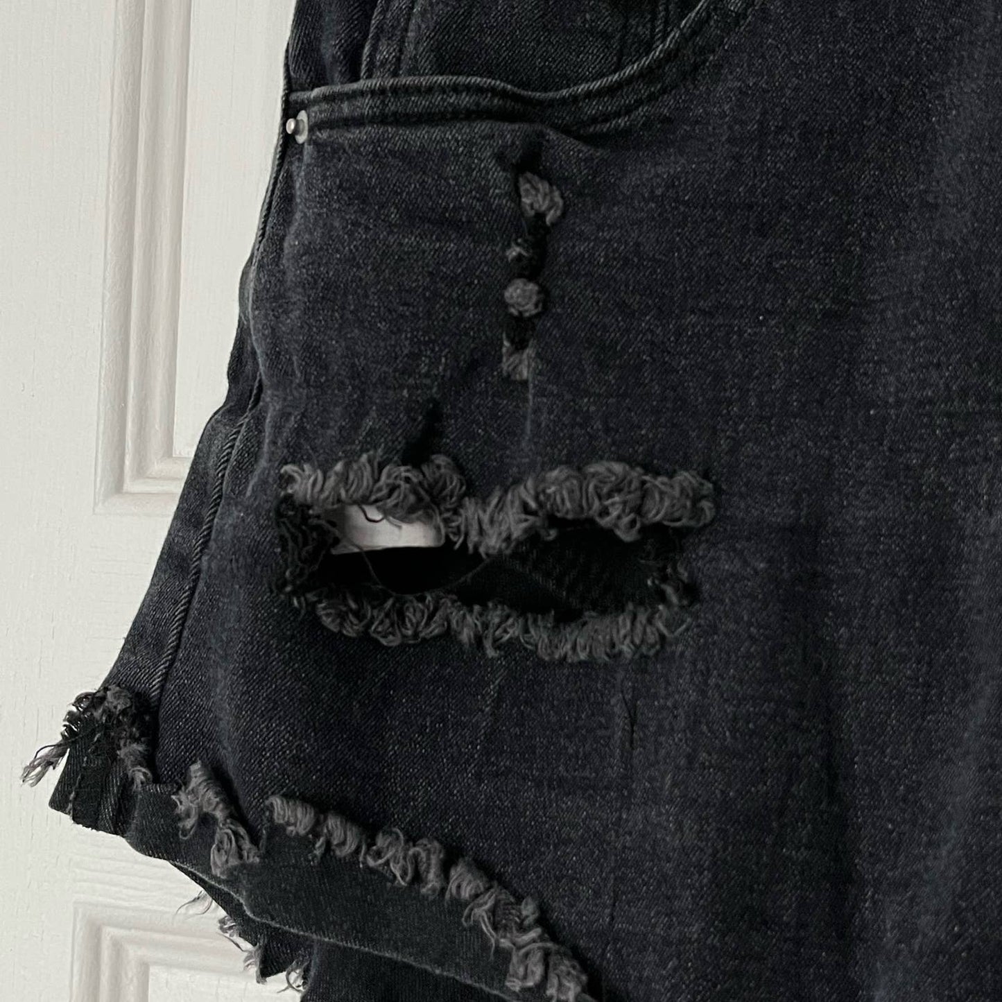 Jeans Distressed Cutoff Shorts - Size L
