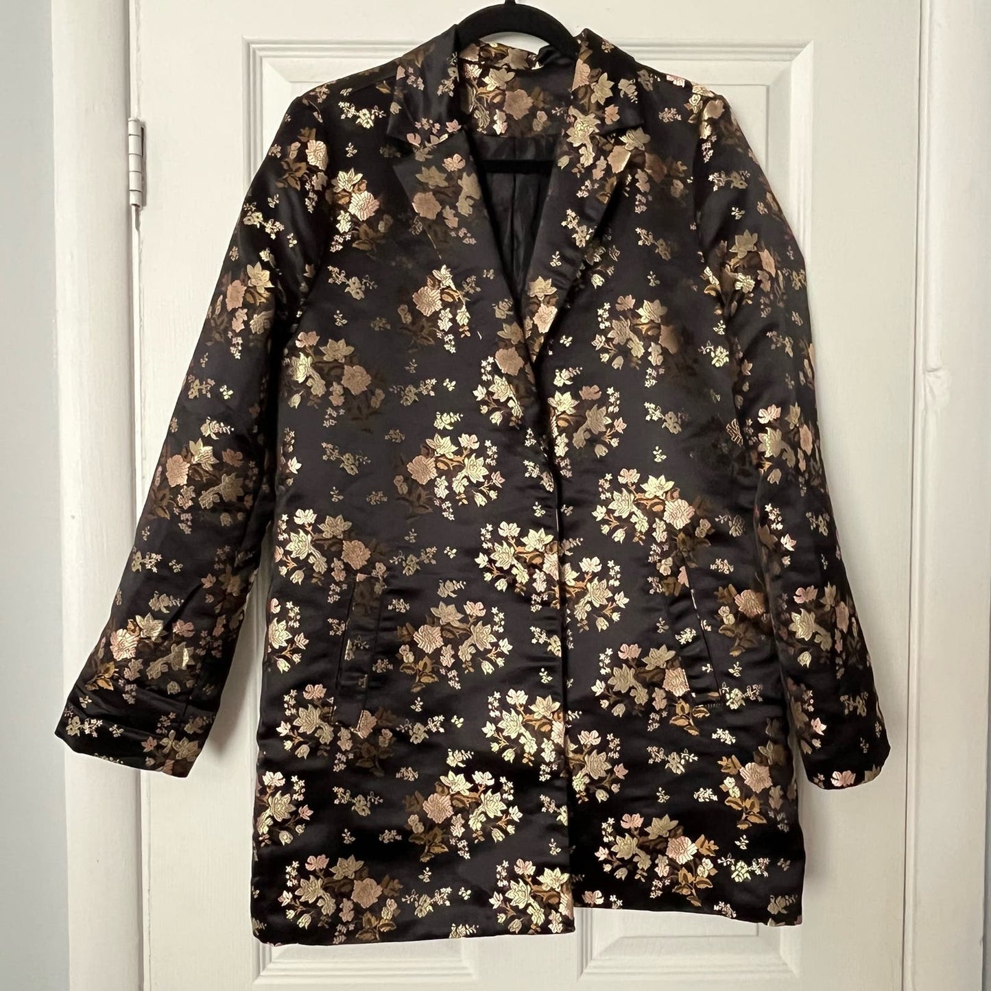[No Label] Jacquard Style Long Line Jacket - Size UNKNOWN