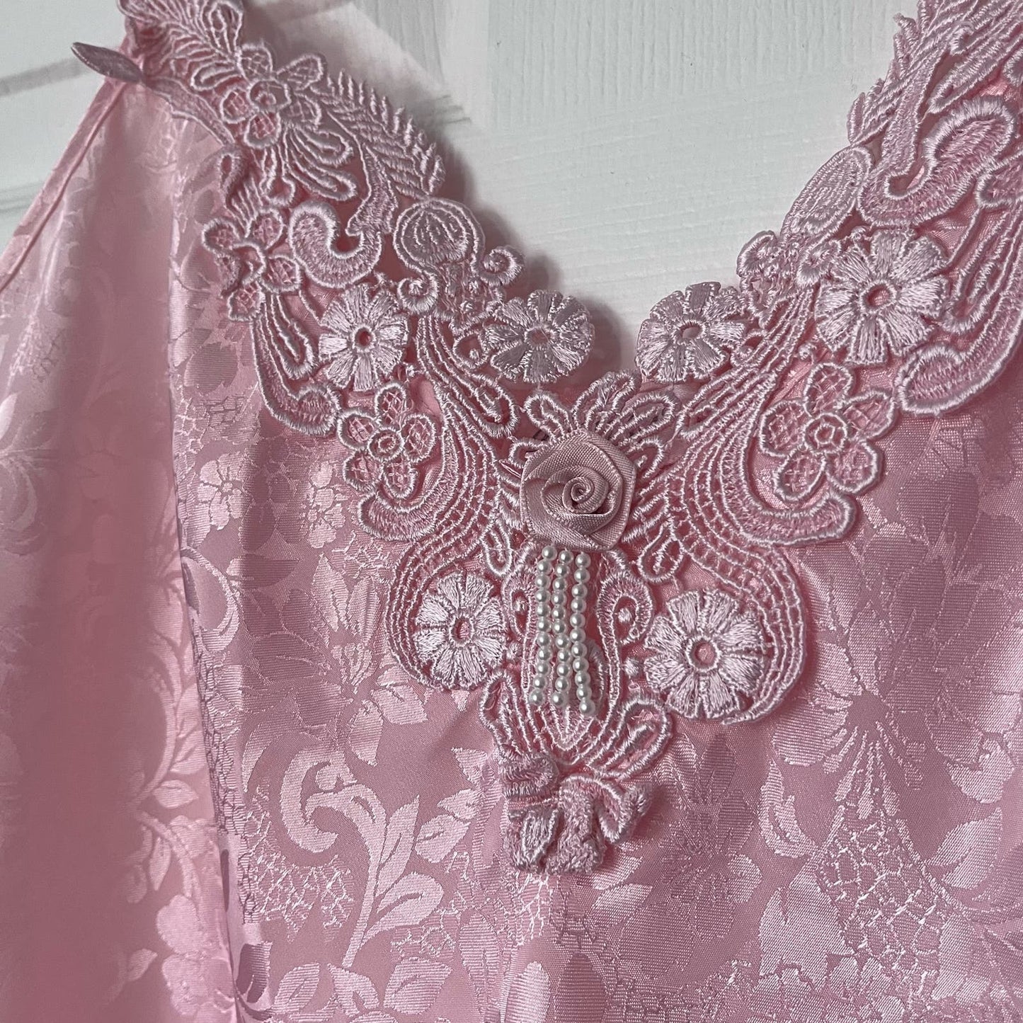 Adonna V-Neck Jacquard Chemise - Size UNKNOWN