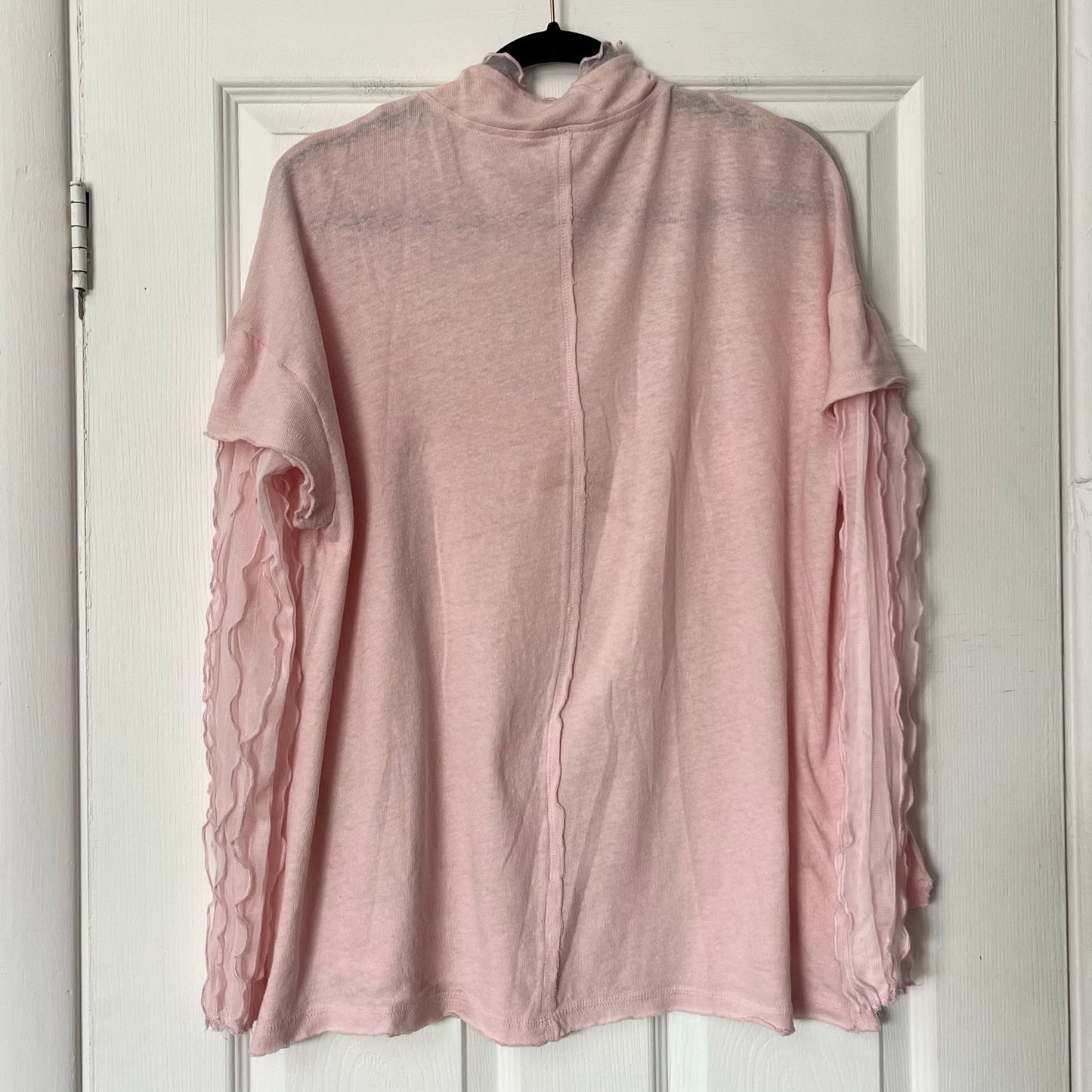 Free People Ruffle Trim Lightweight Sweater - Size XS