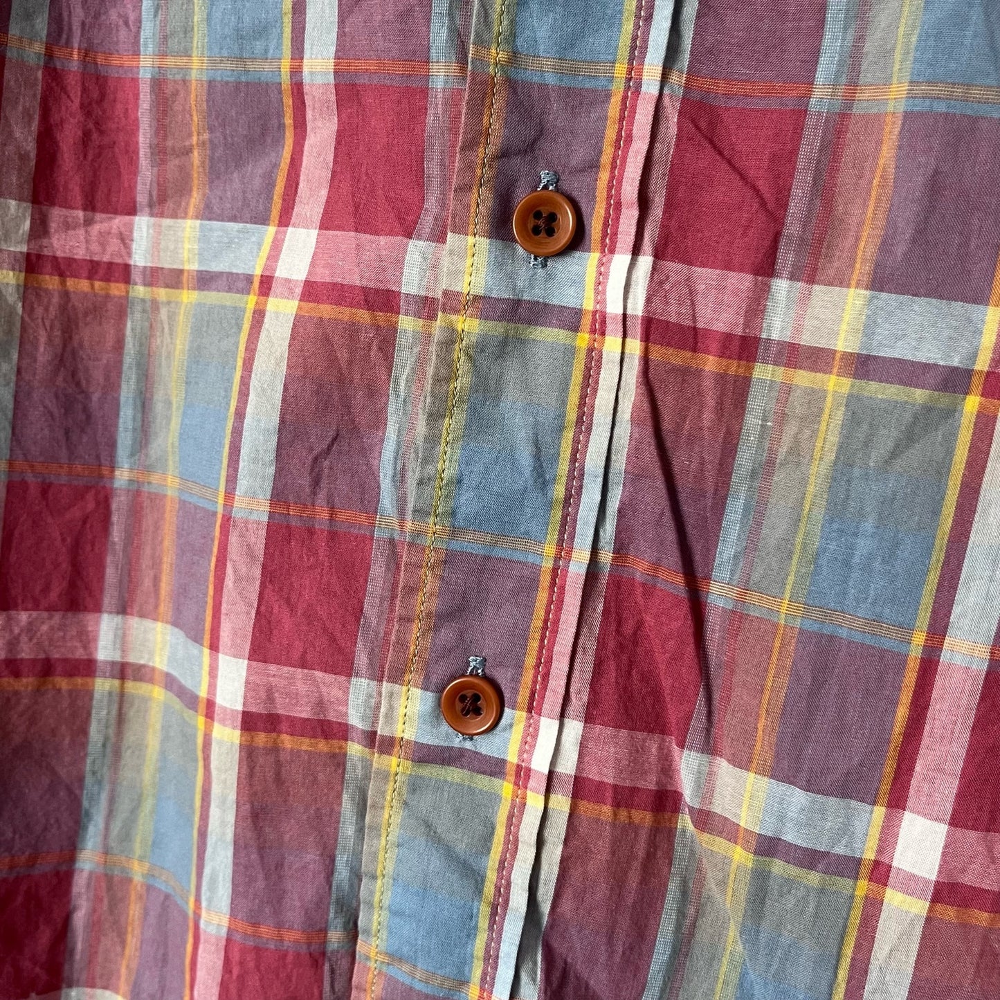 Series: Plaid Button-Down Shirt - Size 100 [KOR]