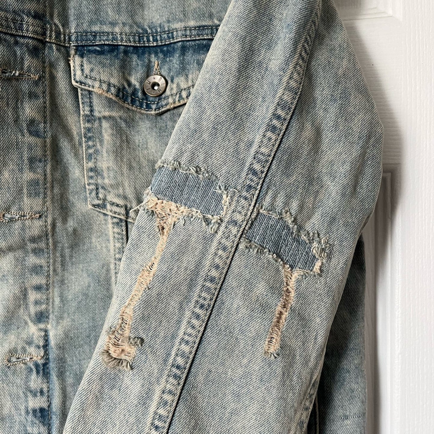 Topman Distressed Denim Jacket - Size M - NWT