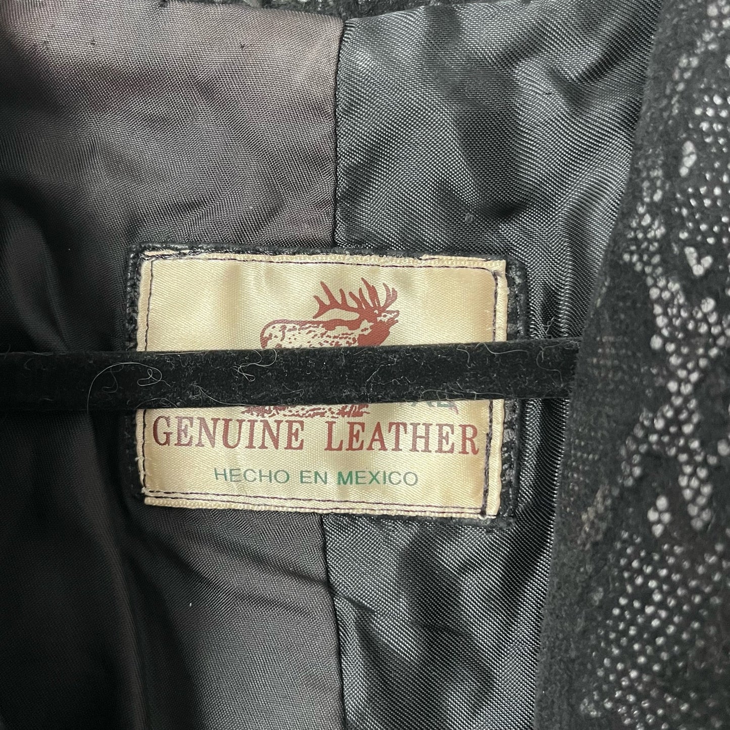Snake Embossed Leather Jacket - Size M*