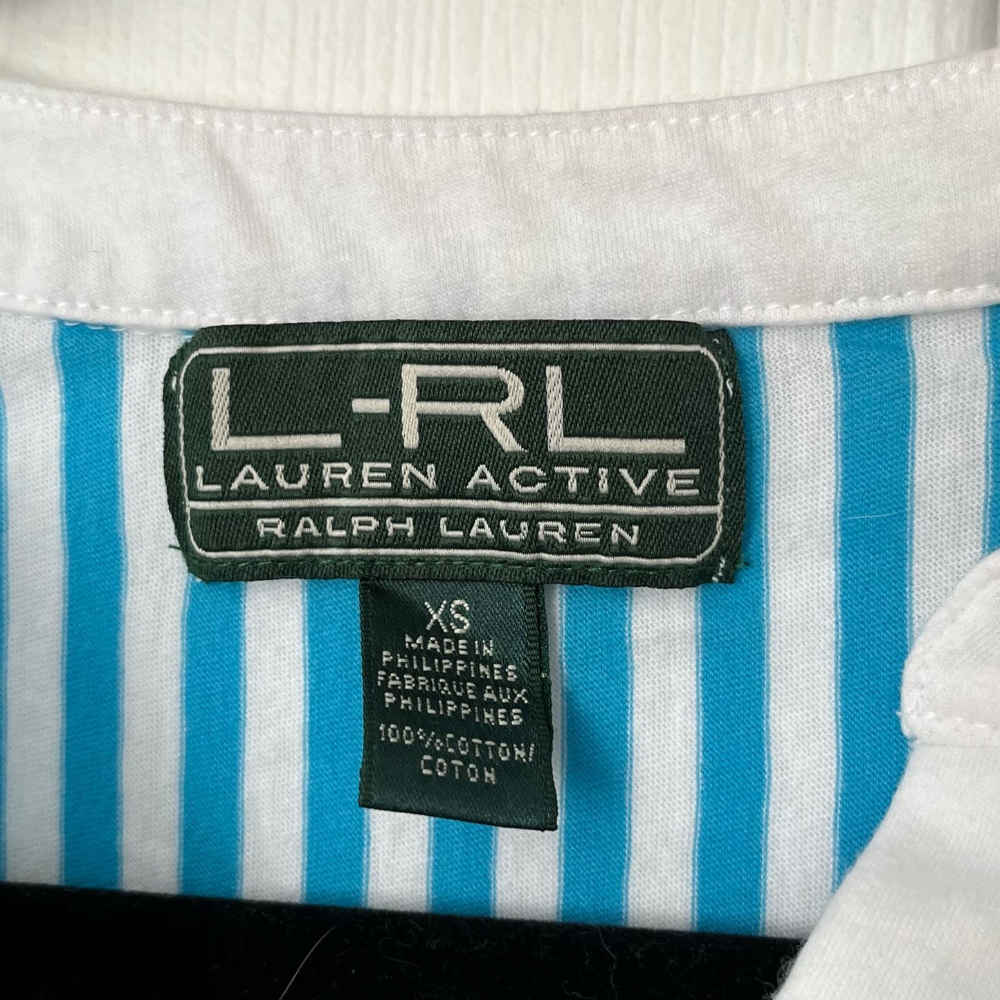 Lauren Ralph Lauren Striped Henley Tee - Size XS