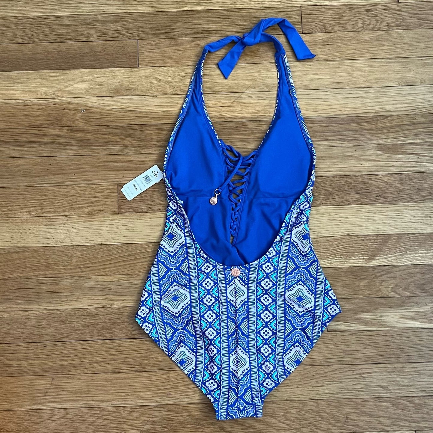 Swim Systems Deep-V Lace-Up Swimsuit - Size 8