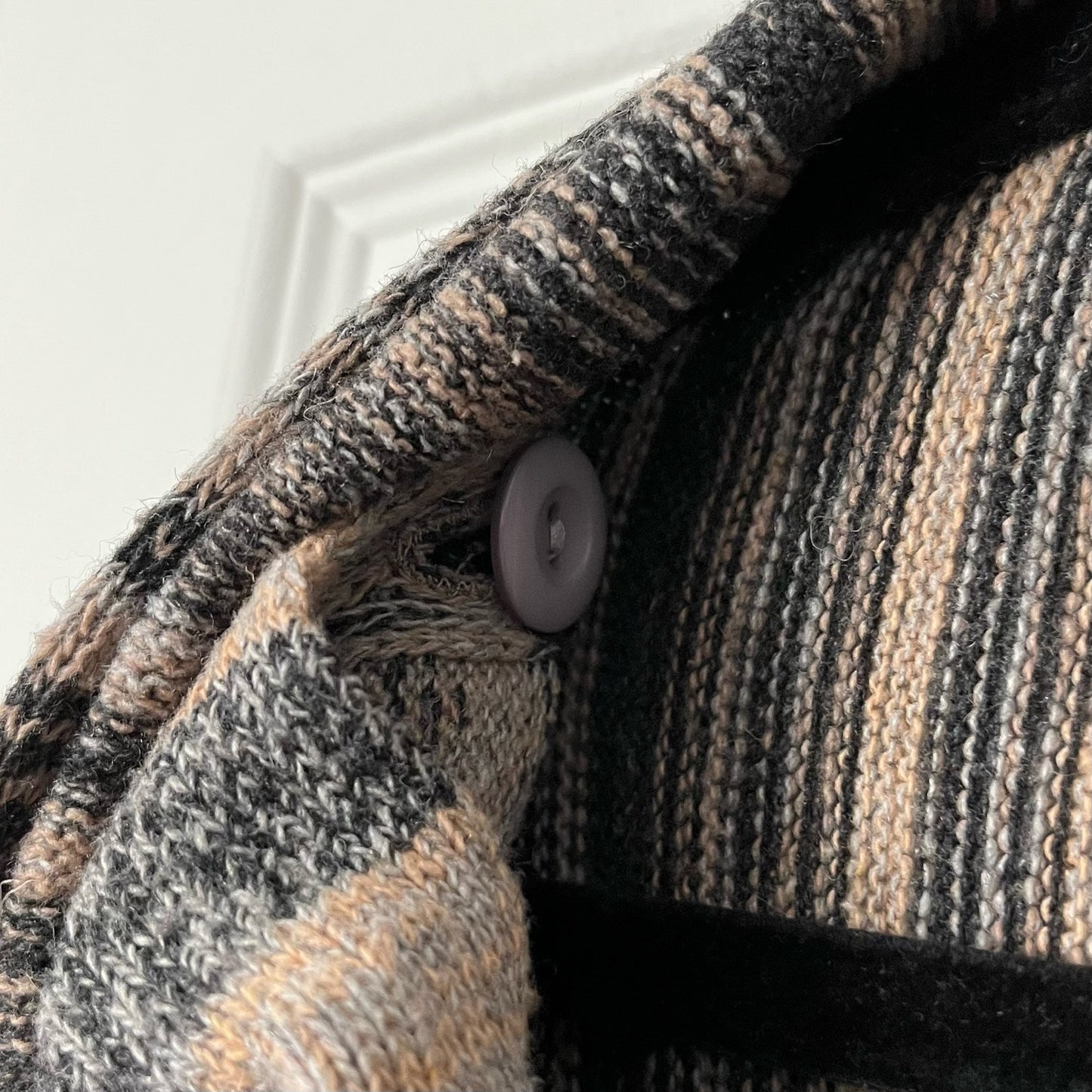 Striped Poncho Open-Front Cardigan - Size S