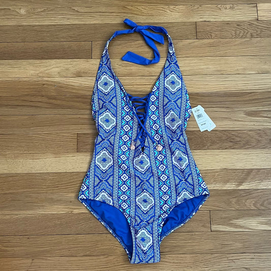 Swim Systems Deep-V Lace-Up Swimsuit - Size 8