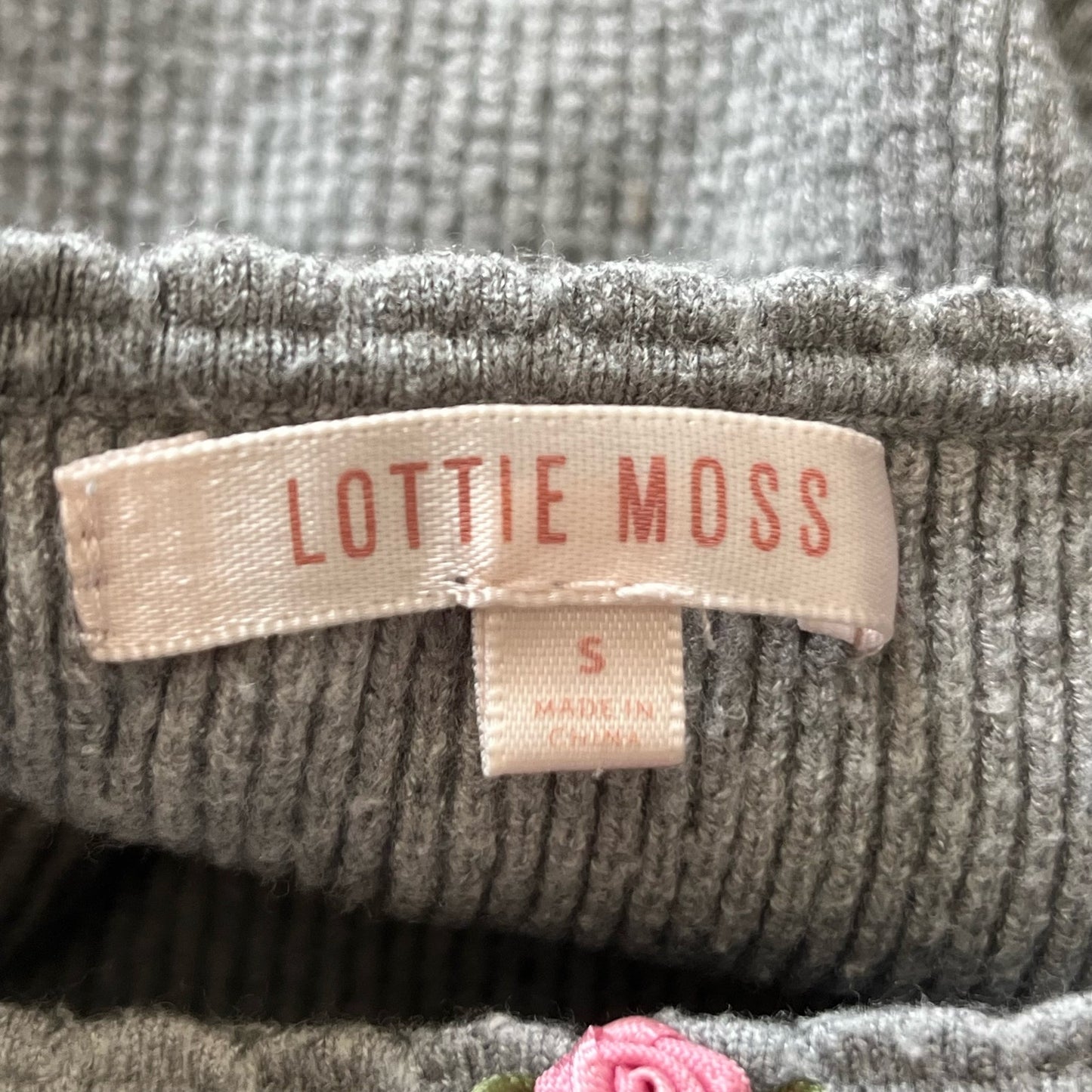 Lottie Moss Cropped Ribbed Tank - Size S