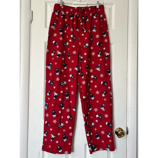 Club Room Fleece Skiing Snowman Pajama Pants - Size L