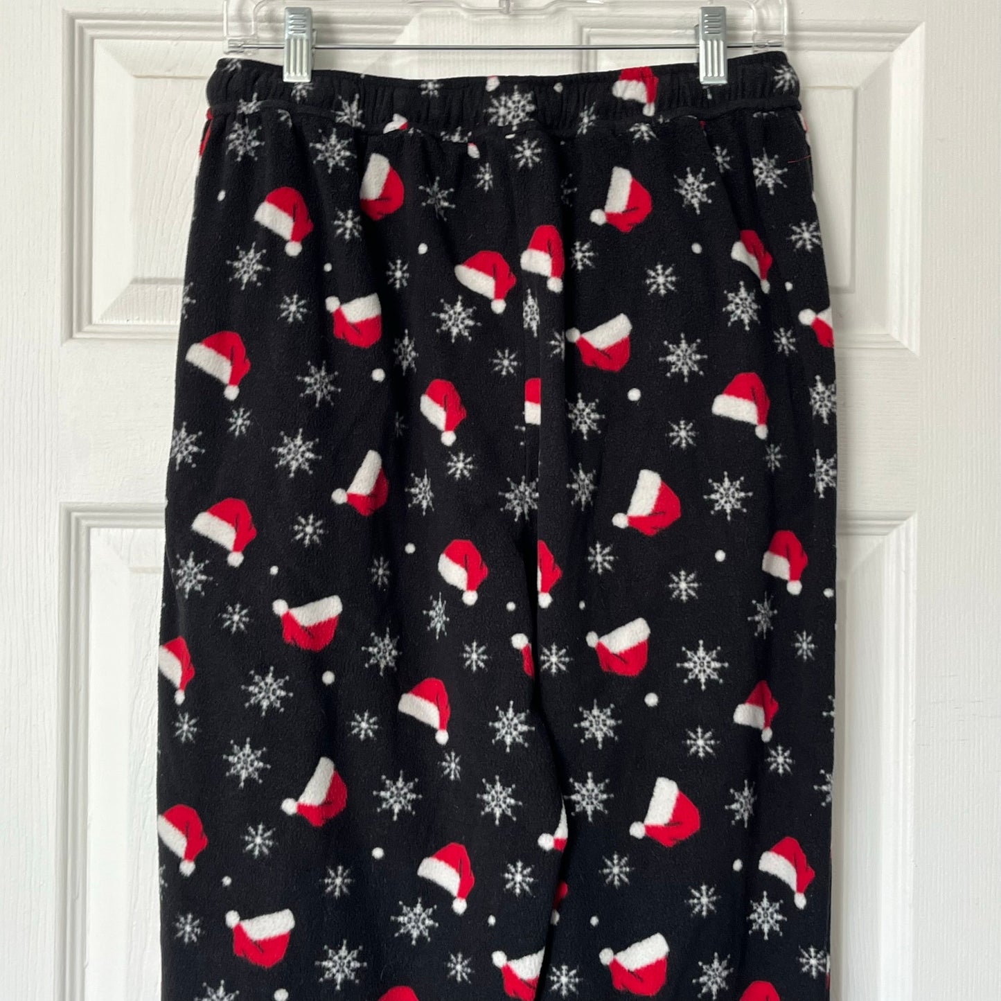 Club Room Santa Hat Print Fleece Pants - Size M