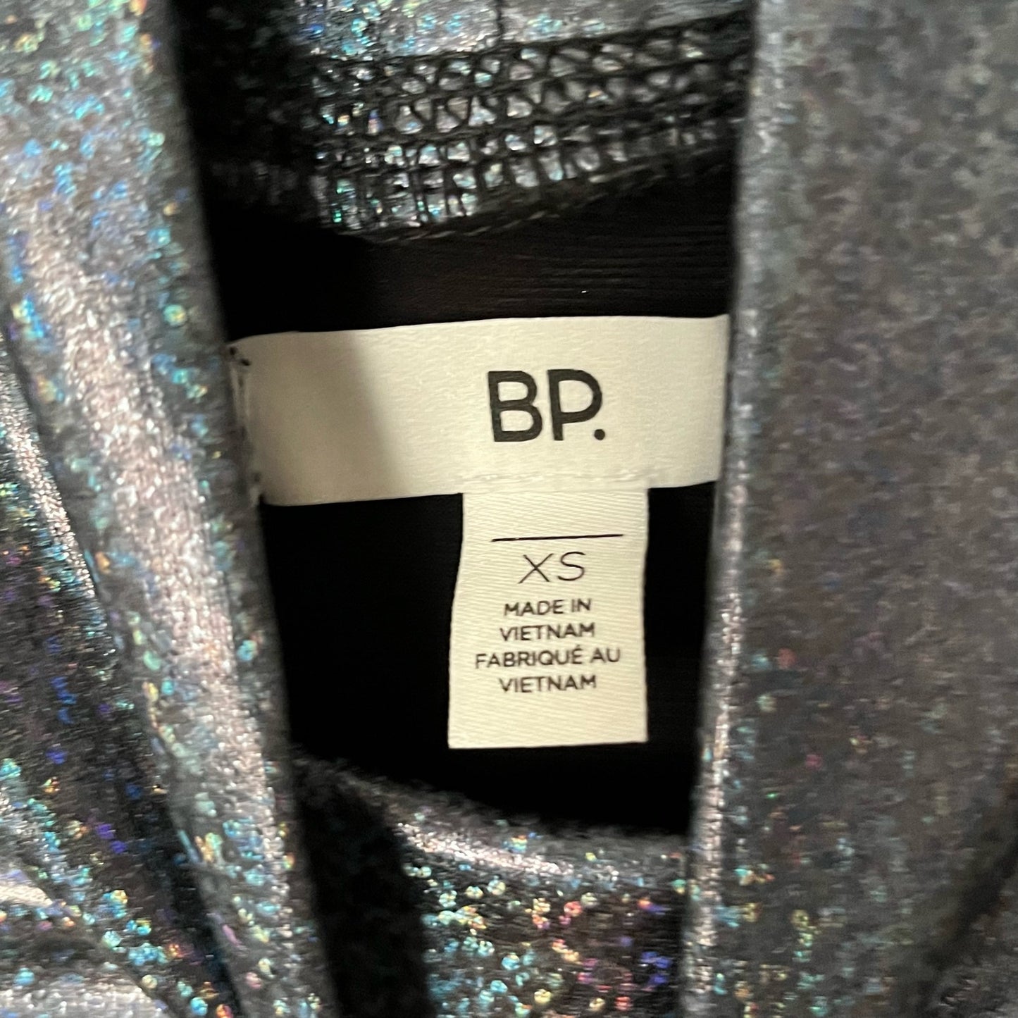 BP Be Proud by Gender Dance Black Glitter Rainbow Top - Size XS - NWT