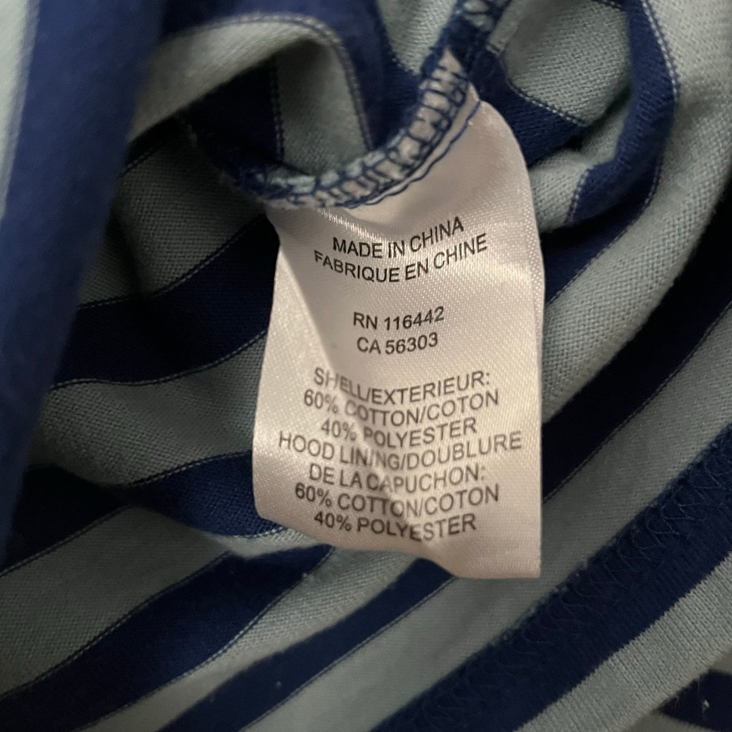 Zine Striped Hoodie - Size S