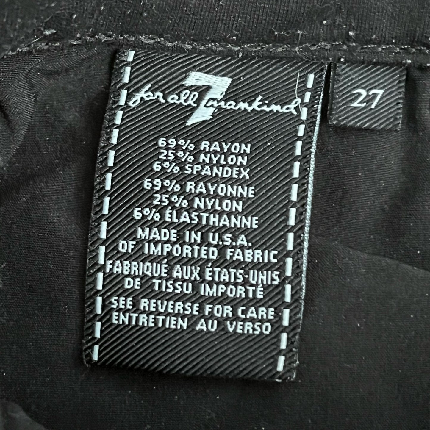 7 for All Mankind 5-Pocket Leggings - Size 27