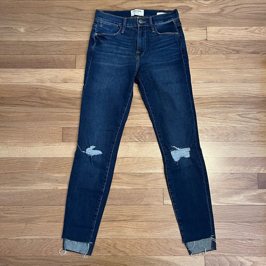 Frame Denim Le High Raw Hem Skinny Jeans - Size 25