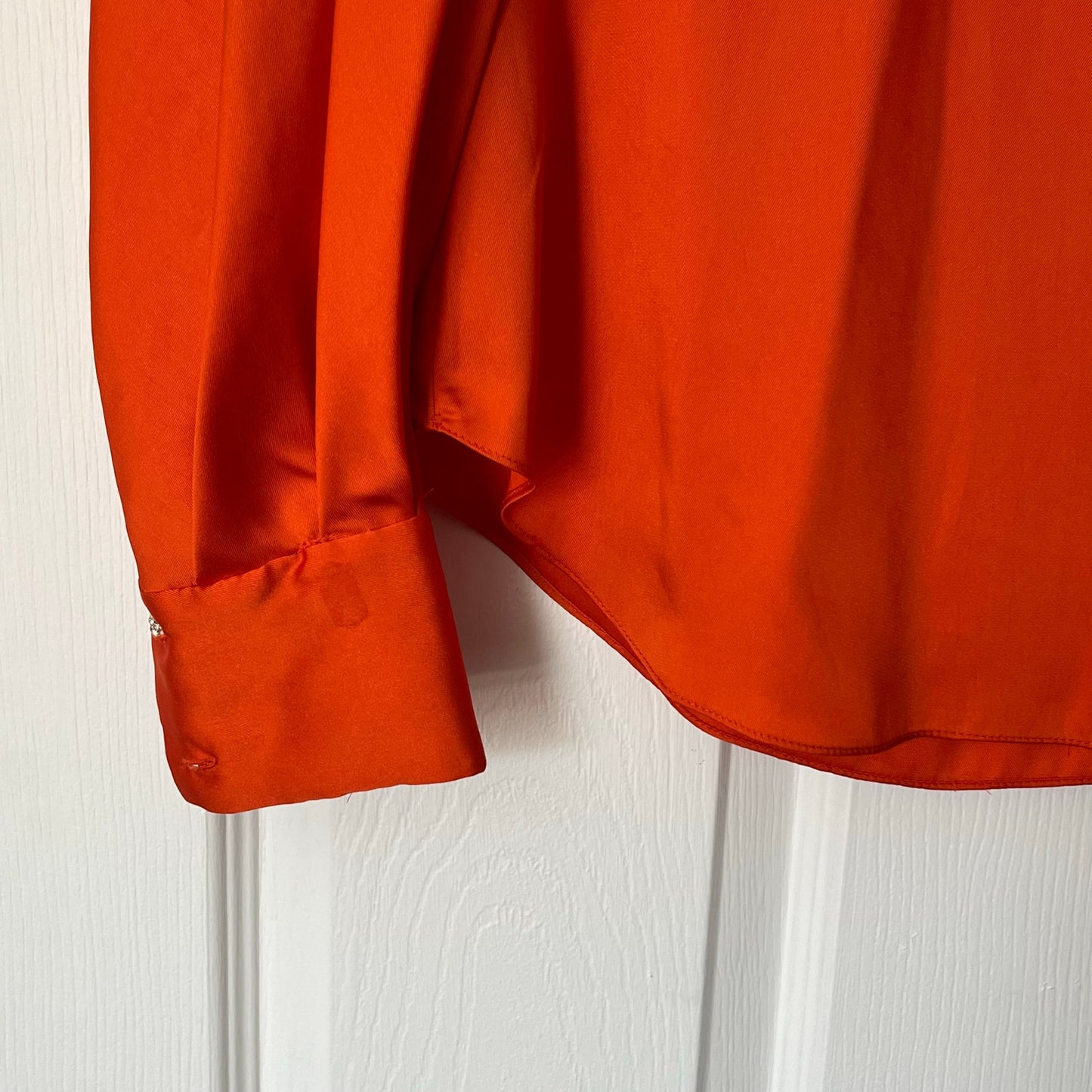 Zara Satin Cape-Shoulder Blouse - Size XS