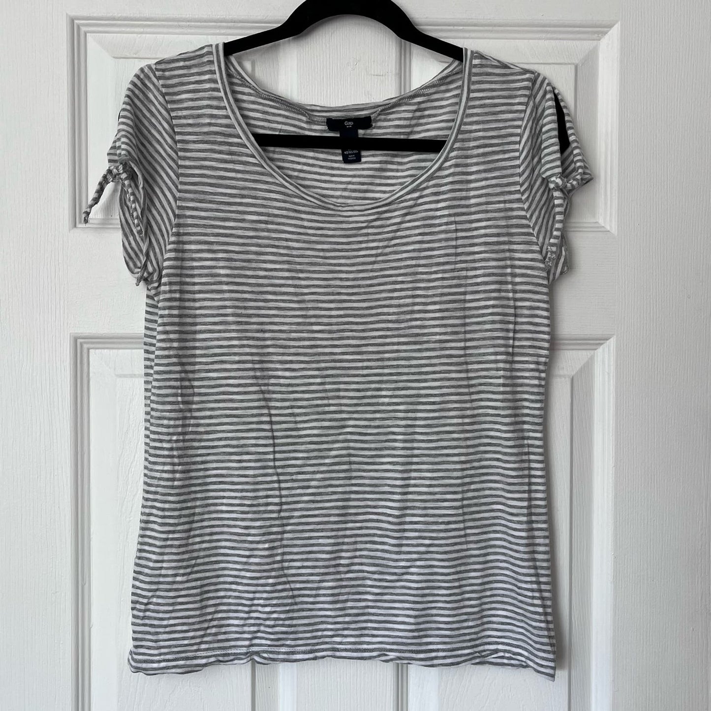 Gap Striped Tie-Sleeve Tee - Size S